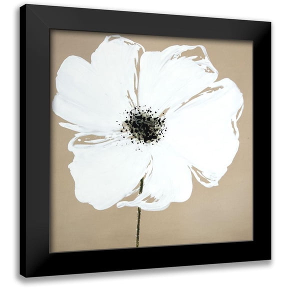 Atelier B Art Studio 12x12 Black Modern Framed Museum Art Print Titled - ABSTRACT COLOR SPLASH PETALS FLOWER