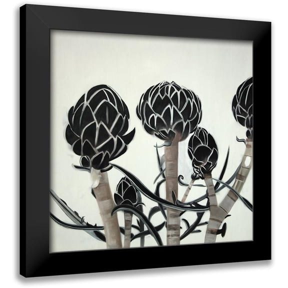 Atelier B Art Studio 12x12 Black Modern Framed Museum Art Print Titled - ARTICHOKE