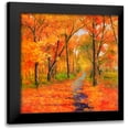 thumbnail image 1 of Atelier B Art Studio 12x12 Black Modern Framed Museum Art Print Titled - Autumn Trail in the Forest, 1 of 5