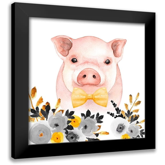 Atelier B Art Studio 12x12 Black Modern Framed Museum Art Print Titled - CHIC PIG