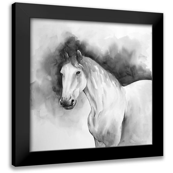 Atelier B Art Studio 12x12 Black Modern Framed Museum Art Print Titled - DOMINO