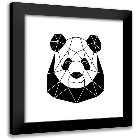 Atelier B Art Studio 12x12 Black Modern Framed Museum Art Print Titled - GEOMETRIC PANDA