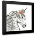 thumbnail image 1 of Atelier B Art Studio 12x12 Black Modern Framed Museum Art Print Titled - MAGIC UNICORN, 1 of 5