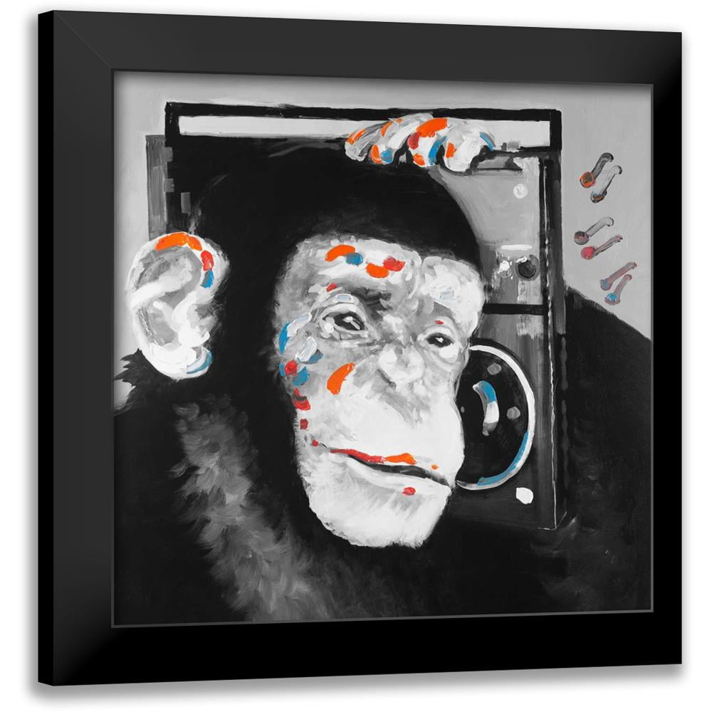 Atelier B Art Studio 12x12 Black Modern Framed Museum Art Print