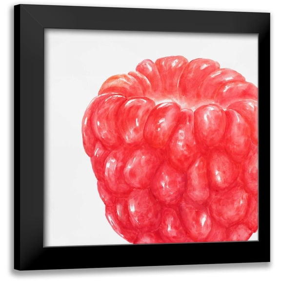 Atelier B Art Studio 12x12 Black Modern Framed Museum Art Print Titled - Raspberry