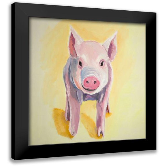 Atelier B Art Studio 12x12 Black Modern Framed Museum Art Print Titled - SOLITARY PIG