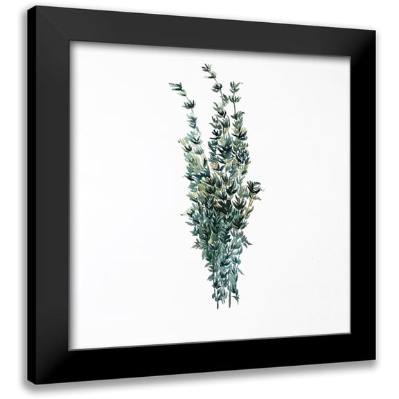 Atelier B Art Studio 12x12 Black Modern Framed Museum Art Print Titled - THYME LEAVES BUNDLE