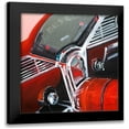 thumbnail image 1 of Atelier B Art Studio 12x12 Black Modern Framed Museum Art Print Titled - Vintage Red Car Dashboard, 1 of 5