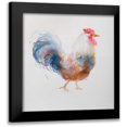 thumbnail image 1 of Atelier B Art Studio 12x12 Black Modern Framed Museum Art Print Titled - Watercolor Rooster, 1 of 5