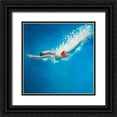 thumbnail image 1 of Atelier B Art Studio 12x12 Black Ornate Wood Framed with Double Matting Museum Art Print Titled - DIVING JUMP, 1 of 4