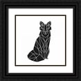thumbnail image 1 of Atelier B Art Studio 12x12 Black Ornate Wood Framed with Double Matting Museum Art Print Titled - Geographic Fox, 1 of 4