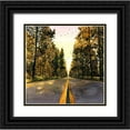 thumbnail image 1 of Atelier B Art Studio 12x12 Black Ornate Wood Framed with Double Matting Museum Art Print Titled - LONG ROAD, 1 of 4