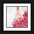 thumbnail image 1 of Atelier B Art Studio 12x12 Black Ornate Wood Framed with Double Matting Museum Art Print Titled - PINK EIFFEL TOWER, 1 of 4