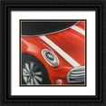 thumbnail image 1 of Atelier B Art Studio 12x12 Black Ornate Wood Framed with Double Matting Museum Art Print Titled - RED CAR WITH WHITE STRIPES CLOSEUP, 1 of 4