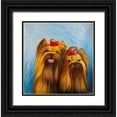 thumbnail image 1 of Atelier B Art Studio 12x12 Black Ornate Wood Framed with Double Matting Museum Art Print Titled - TWO SMILING DOGS WITH BOW TIE, 1 of 4