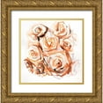 thumbnail image 1 of Atelier B Art Studio 12x12 Gold Ornate Wood Framed with Double Matting Museum Art Print Titled - ABSTRACT ROSES WITH SEPIA STYLE, 1 of 4