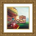 thumbnail image 1 of Atelier B Art Studio 12x12 Gold Ornate Wood Framed with Double Matting Museum Art Print Titled - Carousel in a Carnaval, 1 of 4