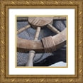thumbnail image 1 of Atelier B Art Studio 12x12 Gold Ornate Wood Framed with Double Matting Museum Art Print Titled - HELM ON A FISHING NET CLOSEUP, 1 of 4