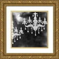 thumbnail image 1 of Atelier B Art Studio 12x12 Gold Ornate Wood Framed with Double Matting Museum Art Print Titled - WHITE CHANDELIERS, 1 of 4