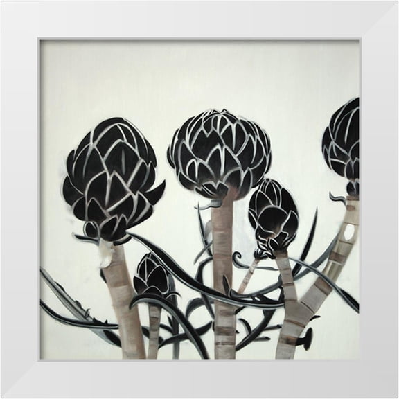 Atelier B Art Studio 12x12 White Modern Wood Framed Museum Art Print Titled - ARTICHOKE