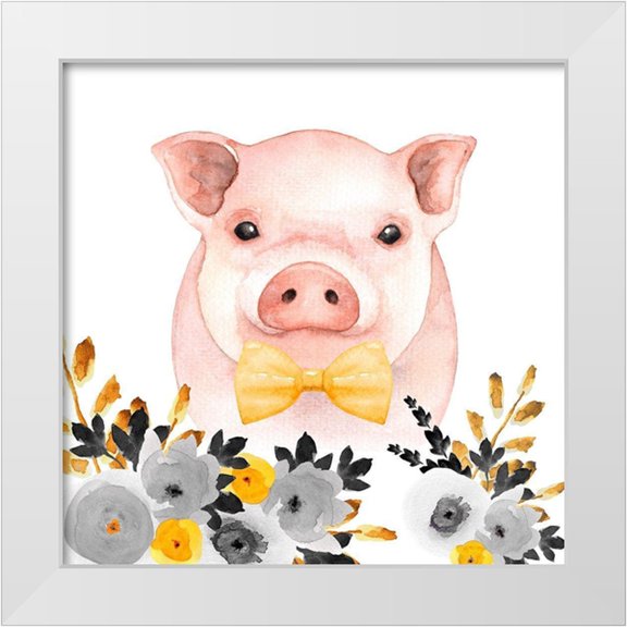 Atelier B Art Studio 12x12 White Modern Wood Framed Museum Art Print Titled - CHIC PIG