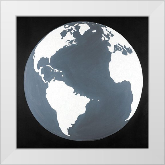 Atelier B Art Studio 12x12 White Modern Wood Framed Museum Art Print Titled - Globe