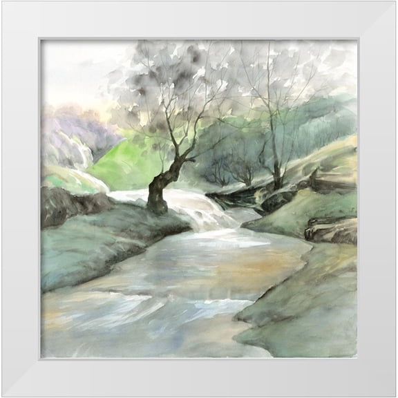 Atelier B Art Studio 12x12 White Modern Wood Framed Museum Art Print Titled - OASIS OF RELAXATION