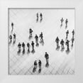 thumbnail image 1 of Atelier B Art Studio 12x12 White Modern Wood Framed Museum Art Print Titled - Overhead View of People on the Street, 1 of 4