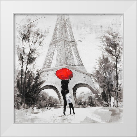 Atelier B Art Studio 12x12 White Modern Wood Framed Museum Art Print Titled - Sweet moment