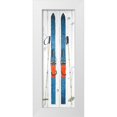 thumbnail image 1 of Atelier B Art Studio 13x32 White Modern Wood Framed Museum Art Print Titled - Vintage Blue Ski, 1 of 4