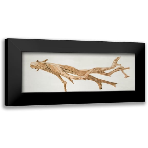 Atelier B Art Studio 14x7 Black Modern Framed Museum Art Print Titled - FLOATED WOOD