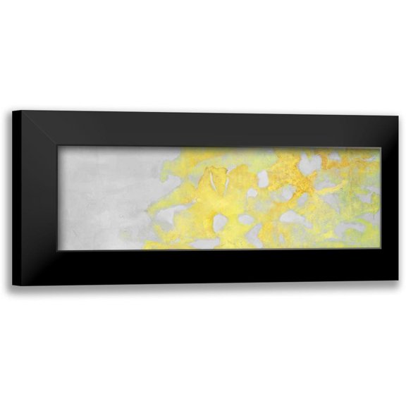 Atelier B Art Studio 14x7 Black Modern Framed Museum Art Print Titled - Golden clouds