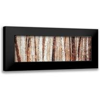 Atelier B Art Studio 14x7 Black Modern Framed Museum Art Print Titled - PAINT SPLASH FOREST