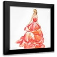 thumbnail image 1 of Atelier B Art Studio 15x15 Black Modern Framed Museum Art Print Titled - BEAUTIFUL RED PROM DRESS, 1 of 5