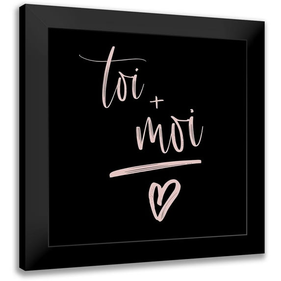 Atelier B Art Studio 15x15 Black Modern Framed Museum Art Print Titled - YOU + ME