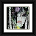 thumbnail image 1 of Atelier B Art Studio 15x15 Black Ornate Wood Framed with Double Matting Museum Art Print Titled - Abstract Colorful Woman Face, 1 of 4