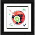 thumbnail image 1 of Atelier B Art Studio 15x15 Black Ornate Wood Framed with Double Matting Museum Art Print Titled - BERRY SMOOTHIES, 1 of 4