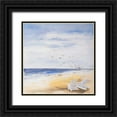 thumbnail image 1 of Atelier B Art Studio 15x15 Black Ornate Wood Framed with Double Matting Museum Art Print Titled - Day at the Beach, 1 of 4