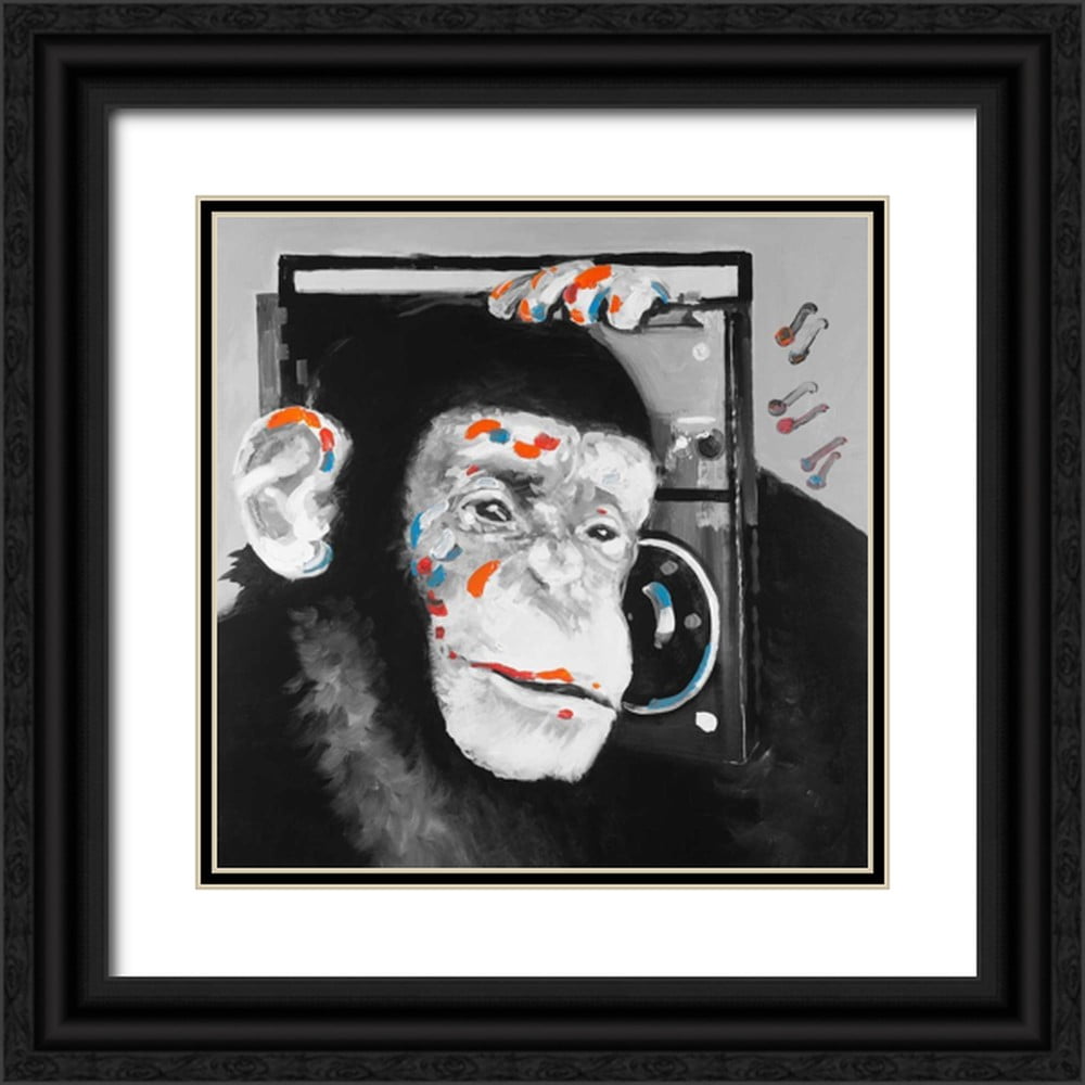 Atelier B Art Studio 12x12 Black Modern Framed Museum Art Print