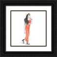 thumbnail image 1 of Atelier B Art Studio 15x15 Black Ornate Wood Framed with Double Matting Museum Art Print Titled - STRIKE THE POSE, 1 of 4