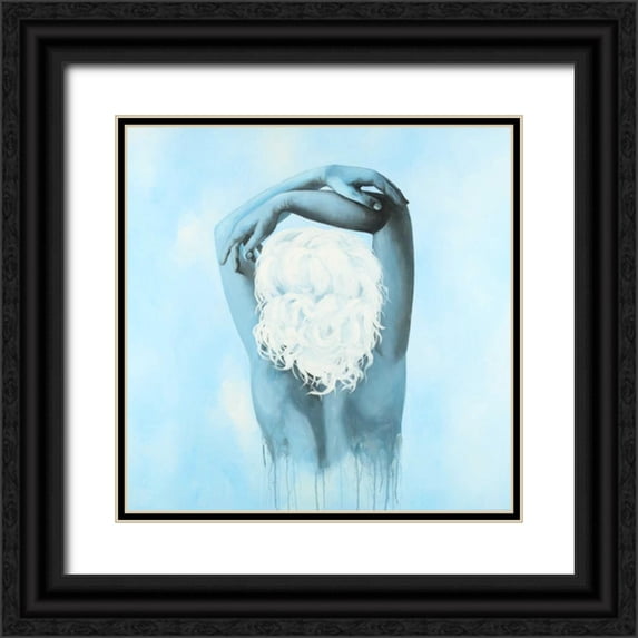 Atelier B Art Studio 15x15 Black Ornate Wood Framed with Double Matting Museum Art Print Titled - Sweet Woman