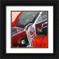 thumbnail image 1 of Atelier B Art Studio 15x15 Black Ornate Wood Framed with Double Matting Museum Art Print Titled - Vintage Red Car Dashboard, 1 of 4