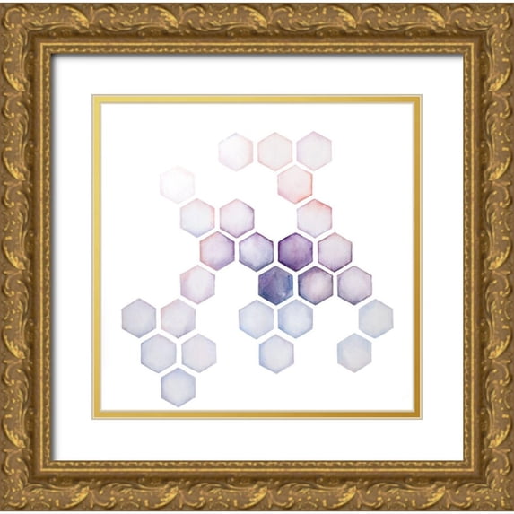 Atelier B Art Studio 15x15 Gold Ornate Wood Framed with Double Matting Museum Art Print Titled - ALVEOLI