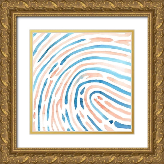 Atelier B Art Studio 15x15 Gold Ornate Wood Framed with Double Matting Museum Art Print Titled - FOOTPRINT