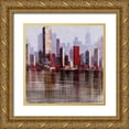 thumbnail image 1 of Atelier B Art Studio 15x15 Gold Ornate Wood Framed with Double Matting Museum Art Print Titled - INDUSTRIAL CITY, 1 of 4