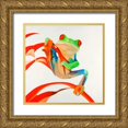 thumbnail image 1 of Atelier B Art Studio 15x15 Gold Ornate Wood Framed with Double Matting Museum Art Print Titled - Red-eyed Frog, 1 of 4