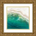 thumbnail image 1 of Atelier B Art Studio 15x15 Gold Ornate Wood Framed with Double Matting Museum Art Print Titled - Turquoise Sea, 1 of 4