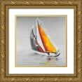 thumbnail image 1 of Atelier B Art Studio 15x15 Gold Ornate Wood Framed with Double Matting Museum Art Print Titled - Wind Boat Two Colors, 1 of 4