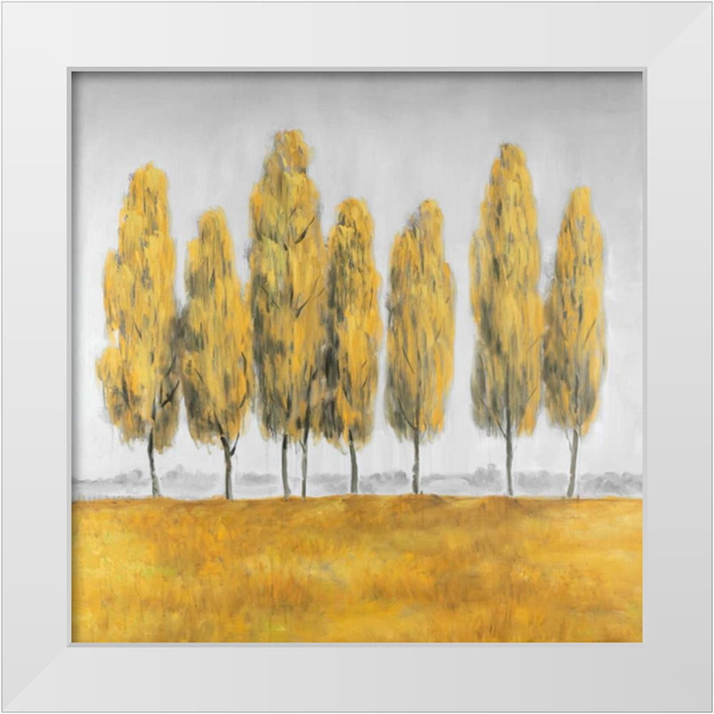 Atelier B Art Studio 15x15 White Modern Wood Framed Museum Art Print Titled Abstract Yellow