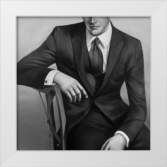 Atelier B Art Studio 15x15 White Modern Wood Framed Museum Art Print Titled - Businessman